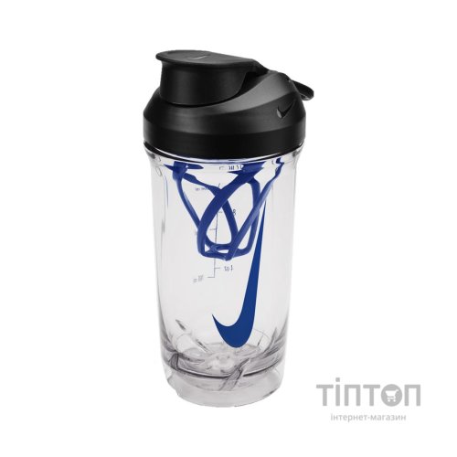 Пляшка для води Nike TR RECHARGE SHAKER BOTTLE 16 OZ N.101.2242.913.16 чорний, синій 473 мл (887791793140)