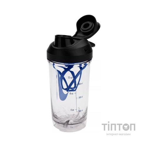 Пляшка для води Nike TR RECHARGE SHAKER BOTTLE 16 OZ N.101.2242.913.16 чорний, синій 473 мл (887791793140)