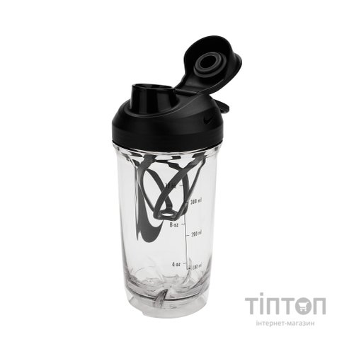 Пляшка для води Nike TR RECHARGE SHAKER BOTTLE 16 OZ N.101.2242.988.16 прозорий, чорний 470 мл (887791805607)