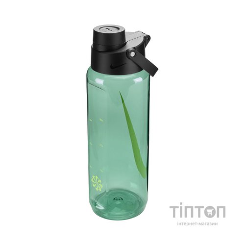 Пляшка для води Nike TR RENEW RECHARGE CHUG BOTTLE 24 OZ N.100.7636.011.24 зелений, чорний 709 мл (887791805515)