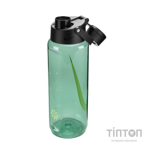 Пляшка для води Nike TR RENEW RECHARGE CHUG BOTTLE 24 OZ N.100.7636.011.24 зелений, чорний 709 мл (887791805515)
