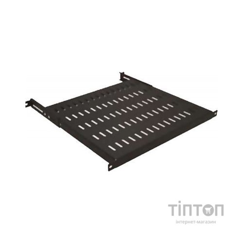 Полка 19" 1U глиб. 500-600мм, регульована RAL 9005 Mirsan (MR.SBR60.01_YK)