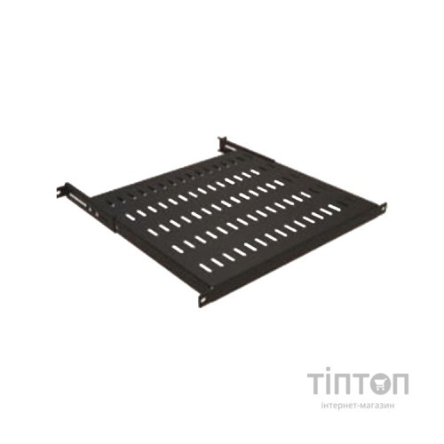Полка 19" Mirsan 1U глиб. 525мм, регульована 525-710, RAL 9005 (MR.SBR80.01_YK)