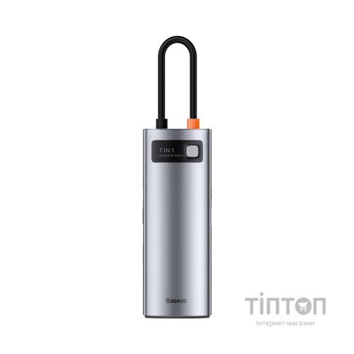 Порт-реплікатор Baseus 7-in-1 Metal Gleam Series Type-C to HDMI+USB+SD/TF Docking Station (WKWG020113)
