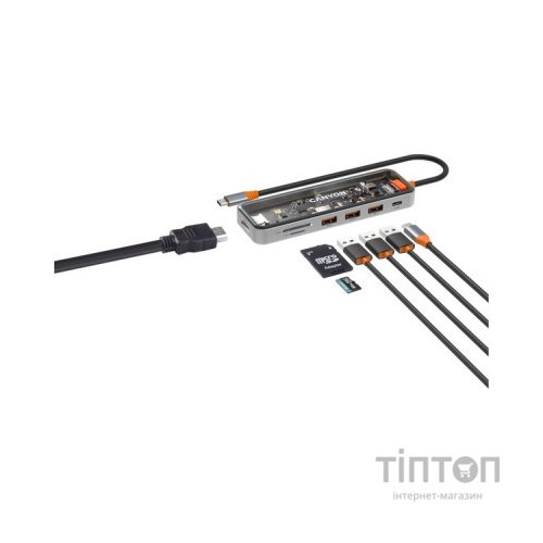 Порт-реплікатор Canyon Docking Station DS-13 4k 7-in-1 USB-C (CNS-TDS13)