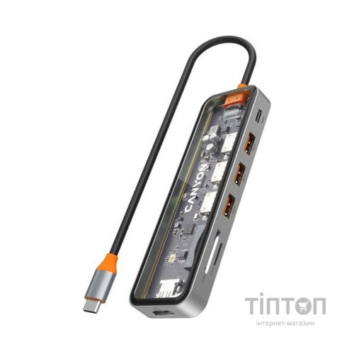 Порт-реплікатор Canyon Docking Station DS-13 4k 7-in-1 USB-C (CNS-TDS13)