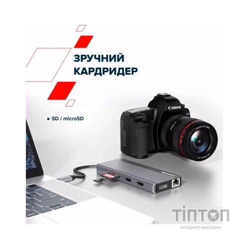 Порт-реплікатор Canyon Docking Station DS-16 13 in 1 4k USB-C hub (CNS-TDS16)