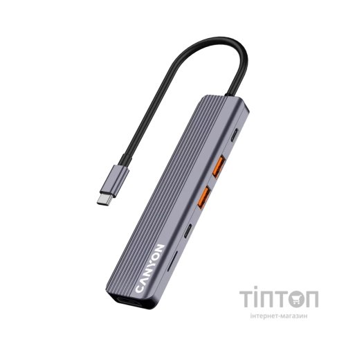 Порт-реплікатор Canyon Docking Station DS-17 6 in 1 4k USB-C hub (CNS-TDS17)