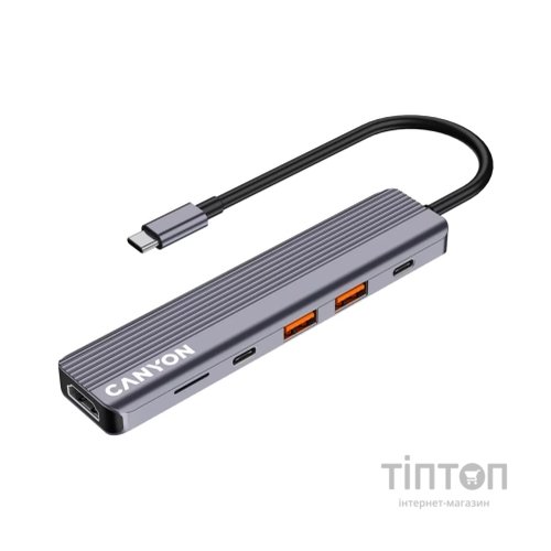 Порт-реплікатор Canyon Docking Station DS-17 6 in 1 4k USB-C hub (CNS-TDS17)