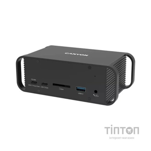 Порт-реплікатор Canyon Docking Station with 14 ports, with Type C female*4, USB3.0*2, USB2.0*2 (CNS-HDS95ST)
