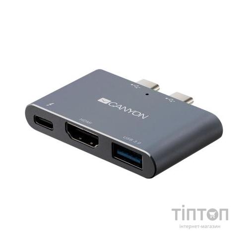Порт-реплікатор Canyon Docking Station with 3 ports, Thunderbolt 3, Input 100-240V (CNS-TDS01DG)