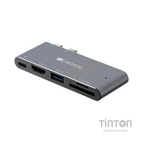 Порт-реплікатор Canyon Docking Station with 5 ports, Thunderbolt 3, Input 100-240V (CNS-TDS05DG)