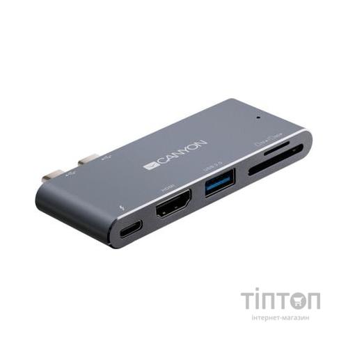 Порт-реплікатор Canyon Docking Station with 5 ports, Thunderbolt 3, Input 100-240V (CNS-TDS05DG)