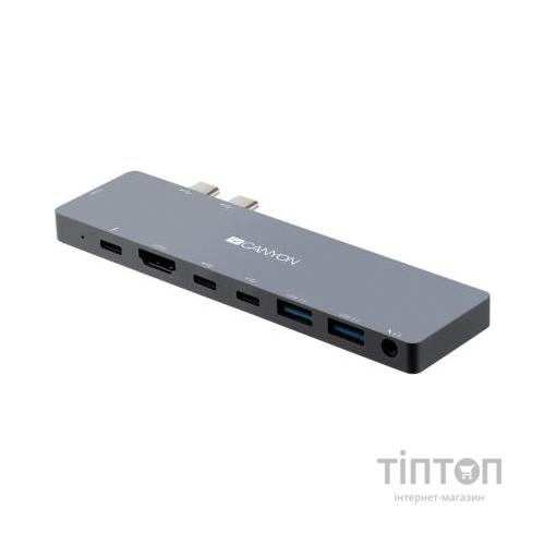 Порт-реплікатор Canyon Docking Station with 8 ports, 1*Type C PD100W+2*Type C (CNS-TDS08DG)