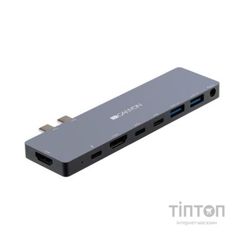 Порт-реплікатор Canyon Docking Station with 8 ports, 1*Type C PD100W+2*Type C (CNS-TDS08DG)
