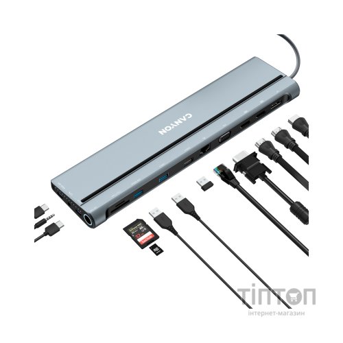 Порт-реплікатор Canyon USB-C 14 in 1 (CNS-HDS90)