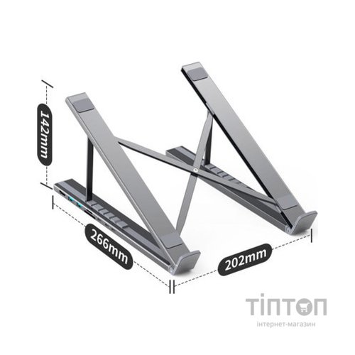 Порт-реплікатор Choetech USB-C 7-in-1 (HDMI/PD/картридер/USB-A/USB-C) Docking Station (HUB-M48-GY)