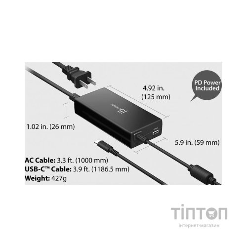 Порт-реплікатор J5create Dock-Station USB-C 10-in-1 (HDMI/PD/USB-A/USB-C/LAN/картридер/audio) (JCD543P-EN)