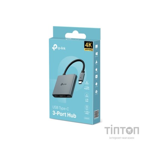 Порт-реплікатор TP-Link USB Type-C 3-в-1 (UH3020C)