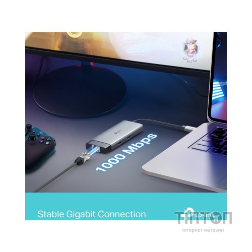 Порт-реплікатор TP-Link USB Type-C 6-в-1 (UH6120C)