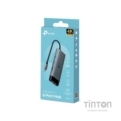 Порт-реплікатор TP-Link USB Type-C 6-в-1 (UH6120C)