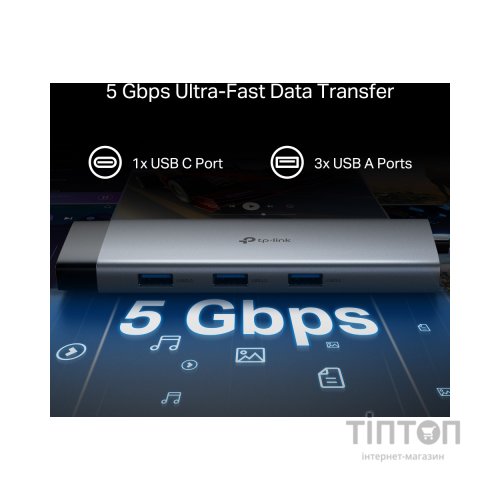 Порт-реплікатор TP-Link USB Type-C 9-в-1 (UH9120C)