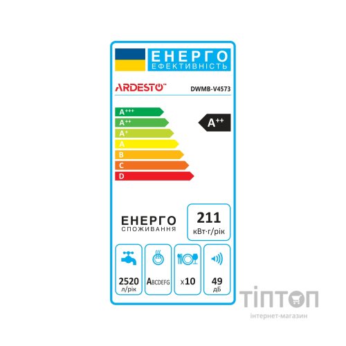 Посудомийна машина Ardesto DWMB-V4573