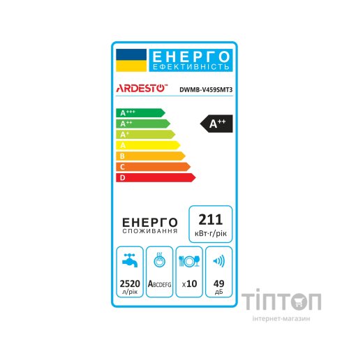 Посудомийна машина Ardesto DWMB-V459SMT3