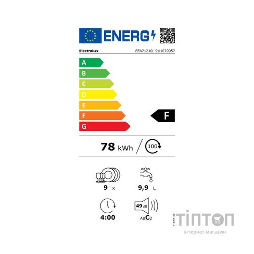 Посудомийна машина Electrolux EEA71210L
