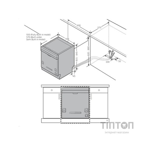Посудомийна машина Samsung DW60CG550B00UA