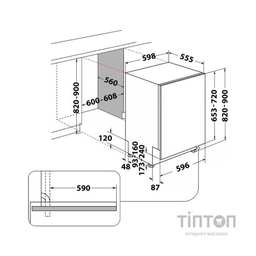 Посудомийна машина Whirlpool W2IHD526A