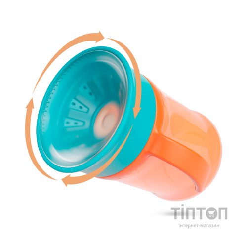 Поїльник-непроливайка Baboo 360°, 300 мл, 6+ міс (Safari / помаранчева) (8-134)