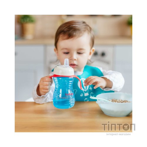 Поїльник-непроливайка Baboo із силіконовим носиком, 260 мл, 6+ міс (блакитна) (8-125)