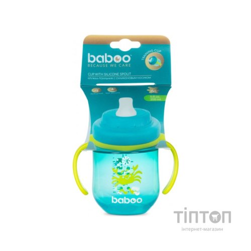 Поїльник-непроливайка Baboo із силіконовим носиком Marine 200 мл Бірюзова (90600)