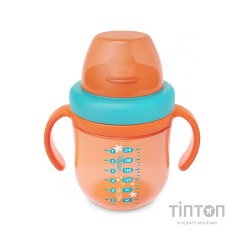 Поїльник-непроливайка Baboo із силіконовим носиком Marine 200 мл Помаранчева (90599)