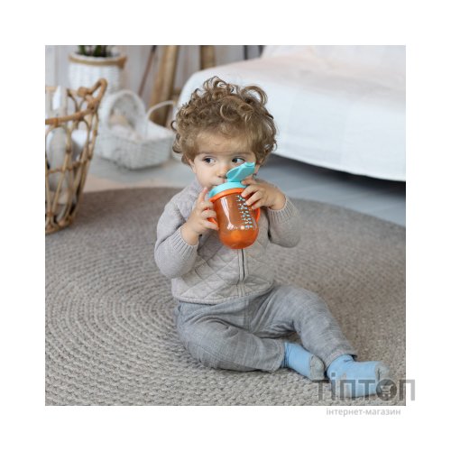 Поїльник-непроливайка Baboo Sea Life із гравітаційною кулькою, 300 мл, 9+ міс, помаранчева (8-132)