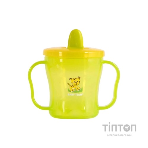 Поїльник-непроливайка Baby Team З ручками і складним носиком 180 мл (4824428050029)
