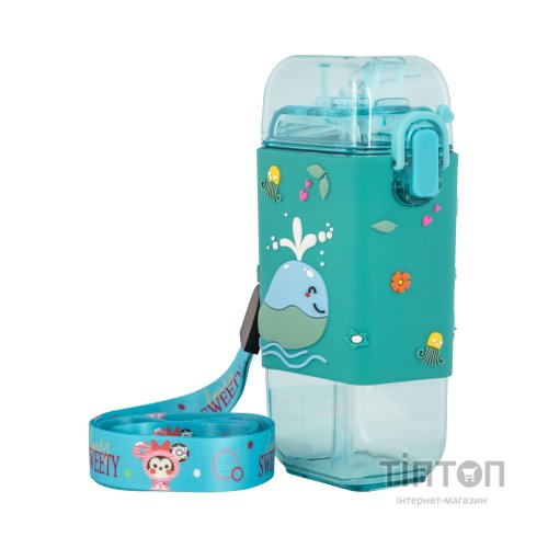 Поїльник-непроливайка Baby Team З силіконовою трубочкою та ремінцем 225 мл (4824428050913)