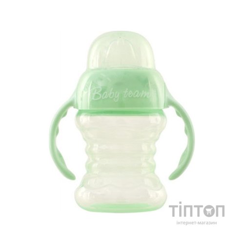 Поїльник-непроливайка Baby Team зі спаутом і ручками 180 мл (5022_м'ятний)