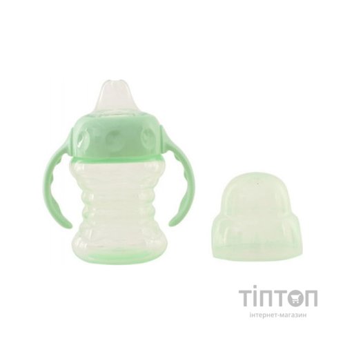 Поїльник-непроливайка Baby Team зі спаутом і ручками 180 мл (5022_м'ятний)