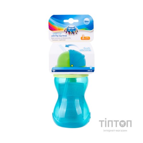Поїльник-непроливайка Canpol babies 370 мл Блакитний (56/113_blu)