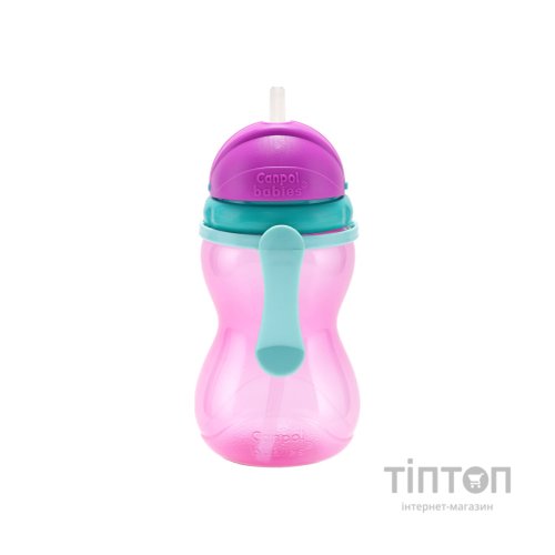 Поїльник-непроливайка Canpol babies 370 мл Рожевий (56/113_pin)
