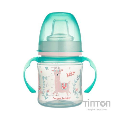 Поїльник-непроливайка Canpol babies EasyStart 120 мл - Sweet Fun зелена (35/207_gre)
