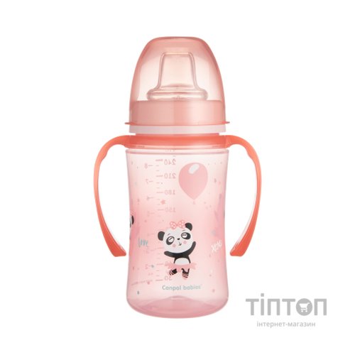 Поїльник-непроливайка Canpol babies EasyStart 240 мл -Sweet fun рожева (35/208_pin)