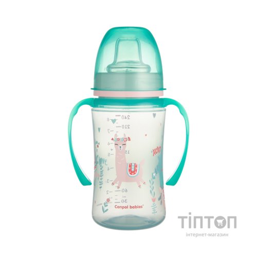 Поїльник-непроливайка Canpol babies EasyStart 240 мл -Sweet fun зелена (35/208_gre)