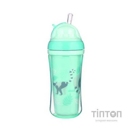 Поїльник-непроливайка Canpol babies Лемур подвійна стінка із силіконовою трубочкою 260 мл (74/051)