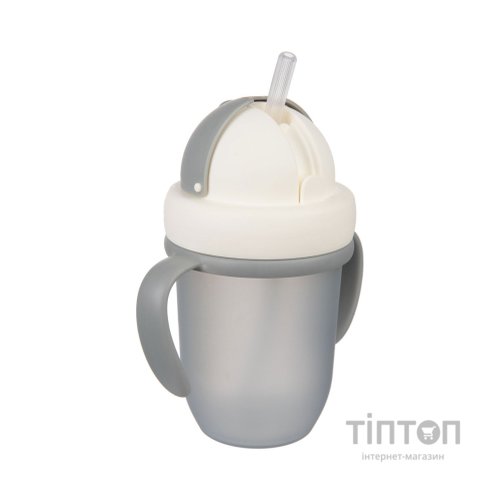 Поїльник-непроливайка Canpol babies Matte Pastels із силіконовою трубочкою 210 мл Сірий (56/522_grey)