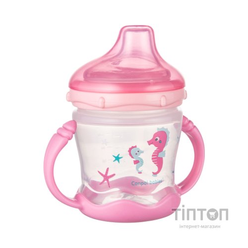 Поїльник-непроливайка Canpol babies Sweet fun 180 мл рожева (57/300_pin)