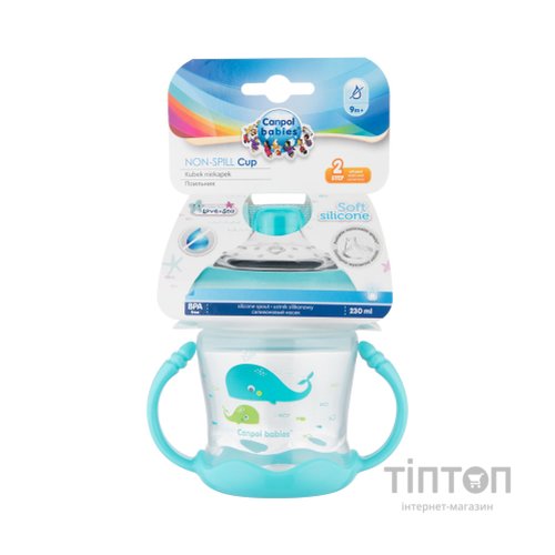 Поїльник-непроливайка Canpol babies Sweet fun 180 мл синя (57/300_blu)