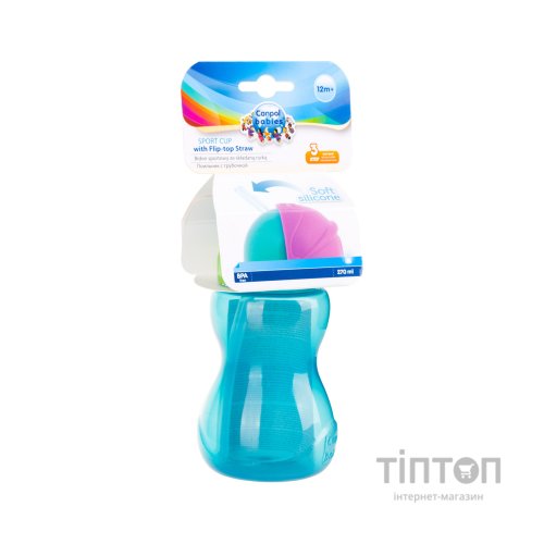 Поїльник-непроливайка Canpol babies з трубкою 270 мл Блакитний (56/109_blu)